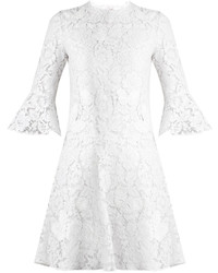 Valentino Fluted Sleeve Lace Dress