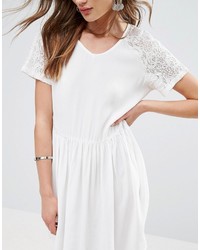 Glamorous Smock Dress With Lace Sleeves