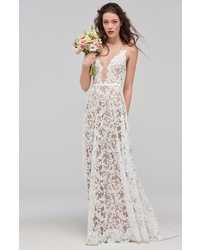 Willowby Asa Sleeveless Lace Tulle A Line Gown