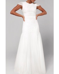Fame and Partners Denevue Lace Tulle A Line Gown