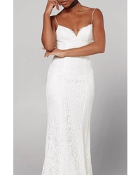 Fame and Partners Sirene Scalloped Lace Gown
