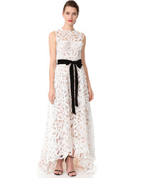 Monique Lhuillier Sleeveless High Low Gown