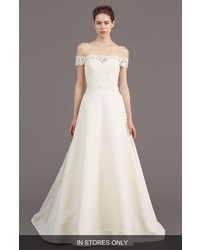 Amsale Tilden Lace Silk Blend Gown