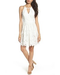 Adrianna Papell Celcilia Lace Fit Flare Dress