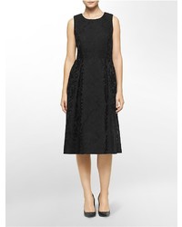 Calvin Klein Lace Sleeveless Fit Flare Dress