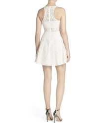 Likely Likely Finnegan Illusion Lace Fit Flare Dress Size 8 White