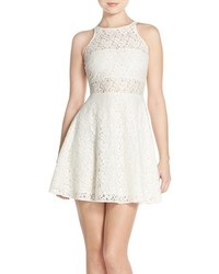 Likely Likely Finnegan Illusion Lace Fit Flare Dress Size 8 White