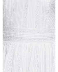 Alice + Olivia Myrtle Crochet Lace Pleat Cotton Dress