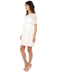 Donna Morgan Short Sleeve Lace Fit And Flare