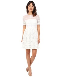 Donna Morgan Short Sleeve Lace Fit And Flare