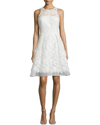David Meister Sleeveless Fit And Flare Lace Dress