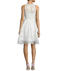 David Meister Sleeveless Fit And Flare Lace Dress