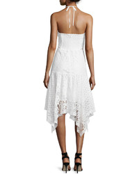 Parker Talum Sleeveless Lace Overlay Dress White