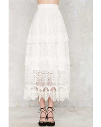 Factory Tiering Up My Heart Lace Skirt