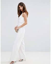 Lipsy Wide Leg Jumpsuit With Lace Overlay