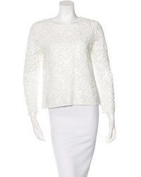 Diane von Furstenberg Embellished Lace Embroidered Blouse W Tags