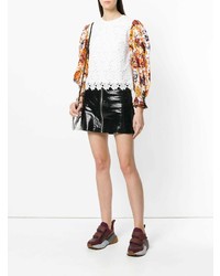 MSGM Floral Sleeve Lace Top
