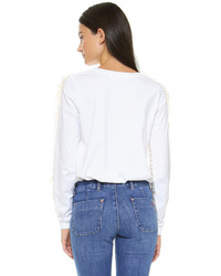See by Chloe Fuzzy Sleeve Blouse
