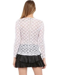 Isabel Marant Lace Up Lace Long Sleeved Top
