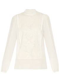 Dolce & Gabbana Lace And Silk Blend Blouse
