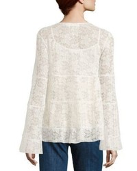 See by Chloe Plisse Lace Blouse