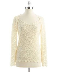 GUESS Scalloped Lace Top