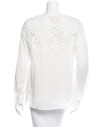 See by Chloe See By Chlo Lace Embellished Long Sleeve Blouse