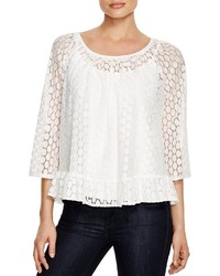 Status By Chenault Ruffled Lace Blouse Bloomingdales