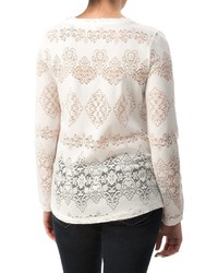 Dylan Lariat Lace T Shirt Long Sleeve