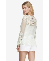 Express Baroque Crochet Lace Tee