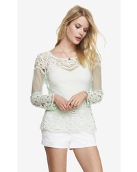 Express Baroque Crochet Lace Tee