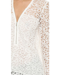 The Kooples Lace Blouse With Zip