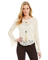 Band of Gypsies Lace Long Sleeve Top