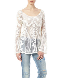 May June Long Sleeve Lace Top