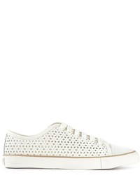 Tory Burch Lace Design Low Lace Up Sneakers