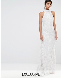 A Star Is Born Embellished High Neck Maxi Dress
