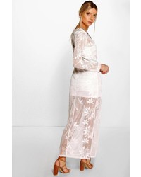 Boohoo Boutique Maya Lace Barely There Maxi Dress