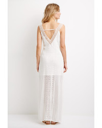 Forever 21 Contemporary Lace Paneled Knit Maxi Dress