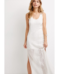 Forever 21 Contemporary Lace Paneled Knit Maxi Dress