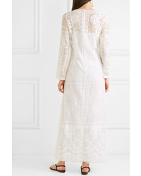 Dolce & Gabbana Crocheted Cotton Blend Lace Maxi Dress