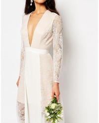 Fame And Partners Bridal Laced Heaven Maxi Dress With Split