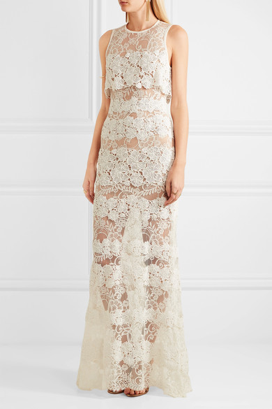 Elie saab discount guipure lace dress