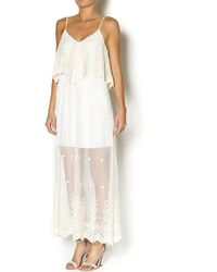 Lovely Day White Lace Maxi Dress