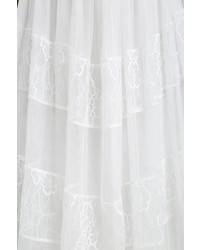 LuLu*s Stylish Storyteller White Lace Maxi Dress