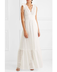 Temperley London Prairie Guipure Lace Maxi Dress White