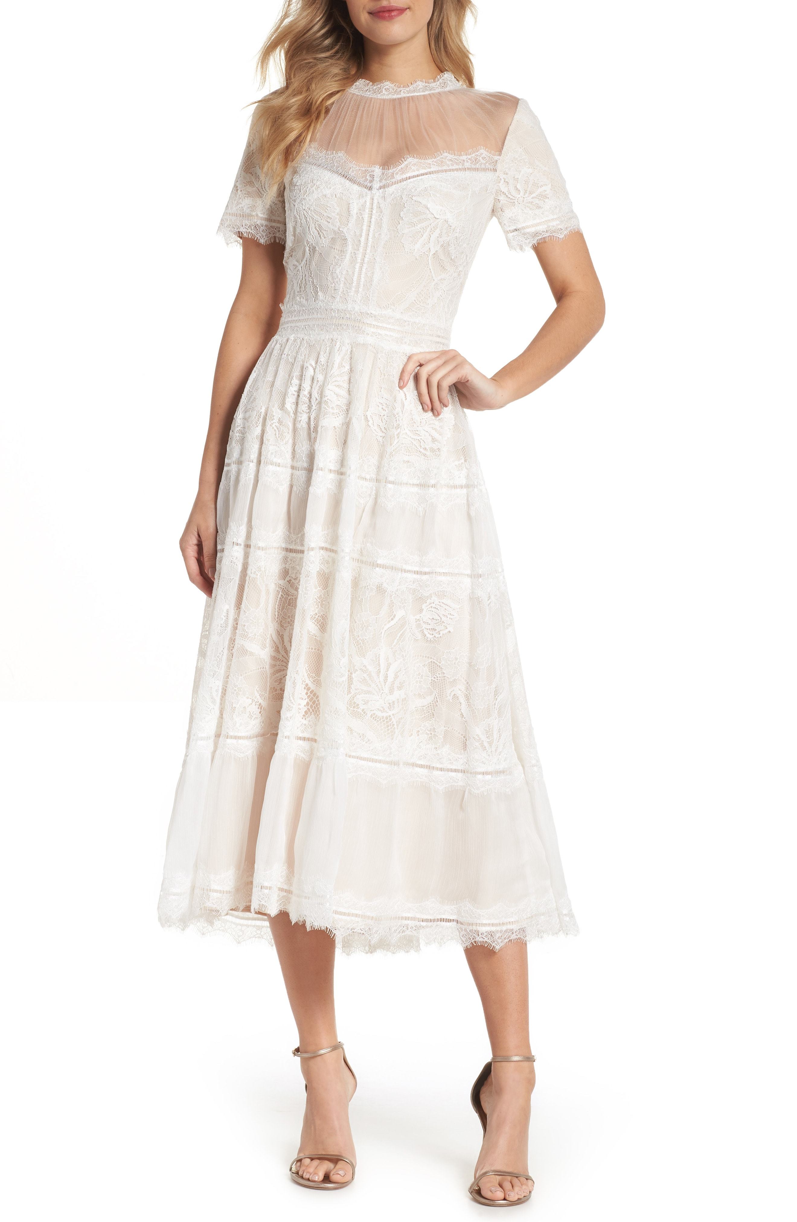 Tadashi Shoji Lace Midi Dress, $378 