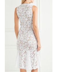 Michael Kors Michl Kors Collection Cotton Blend Corded Lace Dress White
