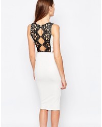 Daisy Street Midi Dress With Cut Outs And Lace Back