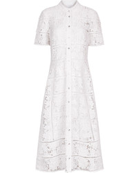 Zimmermann Off White Floral Lattice Drawn Dress