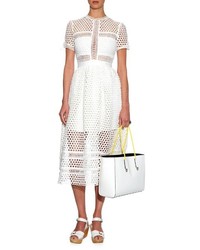 Self-Portrait Panelled Lace Midi Dress